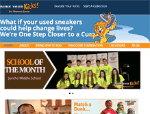 Tablet Screenshot of dunkyourkicks.org